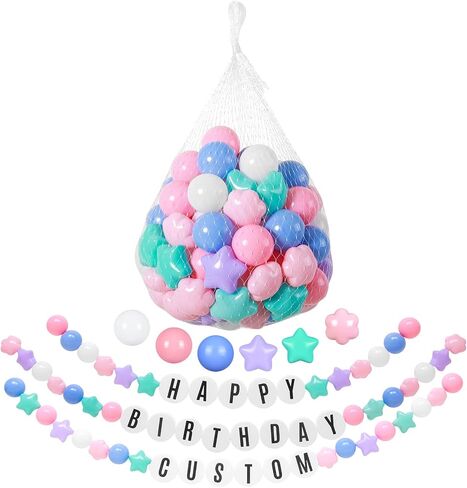 DIY Friendship Bracelet Banner Banner Garland - ثلاثية الأبعاد لمشجعي الموسيقى ديكور عيد ميلاد لعيد الميلاد ، عيد الميلاد ، لوازم الحفلات ، لوازم ديسكو حفلة موسيقية (Pearl Pink Purple) in Saudi Arabia