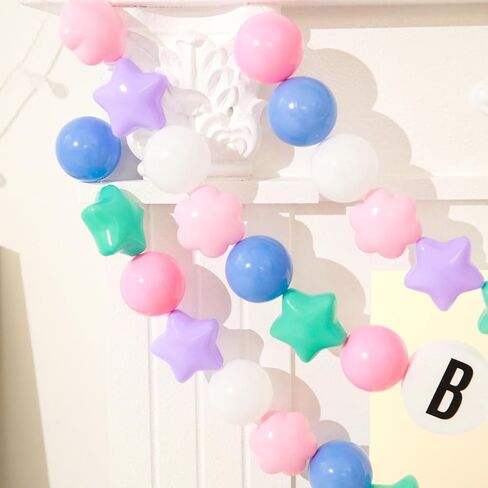 DIY Friendship Bracelet Banner Banner Garland - ثلاثية الأبعاد لمشجعي الموسيقى ديكور عيد ميلاد لعيد الميلاد ، عيد الميلاد ، لوازم الحفلات ، لوازم ديسكو حفلة موسيقية (Pearl Pink Purple) in Saudi Arabia