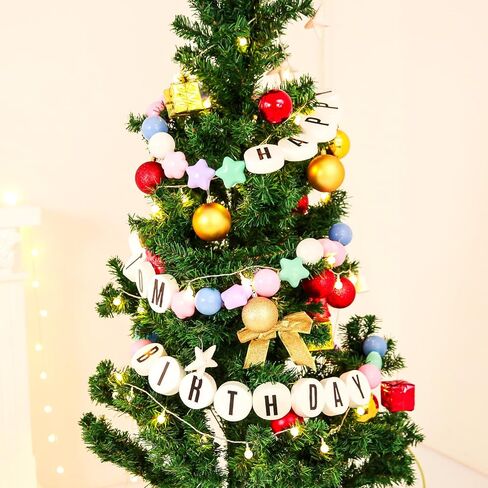 DIY Friendship Bracelet Banner Banner Garland - ثلاثية الأبعاد لمشجعي الموسيقى ديكور عيد ميلاد لعيد الميلاد ، عيد الميلاد ، لوازم الحفلات ، لوازم ديسكو حفلة موسيقية (Pearl Pink Purple) in Saudi Arabia