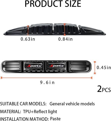2PCS Car Bumper Guard Strip, Anti-Collision Vehicle Front Rear Protector Trim, Anti Scratch Automotive Patch Bumper Protection Cover Accessories, Universal for SUV Pickup Truck (Style B) in Saudi Arabia