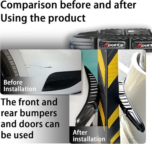 2PCS Car Bumper Guard Strip, Anti-Collision Vehicle Front Rear Protector Trim, Anti Scratch Automotive Patch Bumper Protection Cover Accessories, Universal for SUV Pickup Truck (Style B) in Saudi Arabia