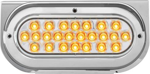 GG Grand General 89234 Stainless Steel L Bracket W/Oval Pearl Am/Clear LED Light و Chrome Plastic Rim in Kuwait