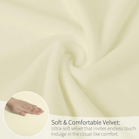 MOSAYT Velvet Dining Chair Covers Set of 4 - Stretch Slipcovers with Thick Removable Fabric for Parsons Chairs, Washable Seat Protectors for Kitchen, Banquet & Home Decor, Beige in Saudi Arabia