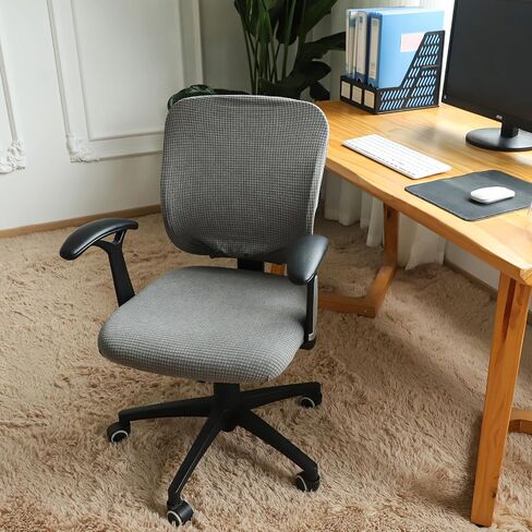 غلاف مقعد المكتب الأسود من Forcheer غطاء مقاوم للماء مقاوم للماء 18 بوصة تمتد Jacquard كرسي كرسي Cushion Slipcover 1 قطعة قابلة للغسل in Kuwait
