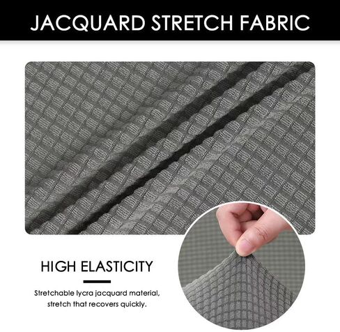 غلاف مقعد المكتب الأسود من Forcheer غطاء مقاوم للماء مقاوم للماء 18 بوصة تمتد Jacquard كرسي كرسي Cushion Slipcover 1 قطعة قابلة للغسل in Kuwait
