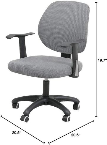 غلاف مقعد المكتب الأسود من Forcheer غطاء مقاوم للماء مقاوم للماء 18 بوصة تمتد Jacquard كرسي كرسي Cushion Slipcover 1 قطعة قابلة للغسل in Kuwait