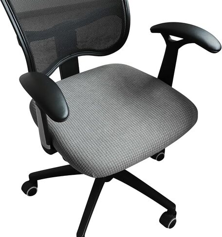 غلاف مقعد المكتب الأسود من Forcheer غطاء مقاوم للماء مقاوم للماء 18 بوصة تمتد Jacquard كرسي كرسي Cushion Slipcover 1 قطعة قابلة للغسل in Kuwait