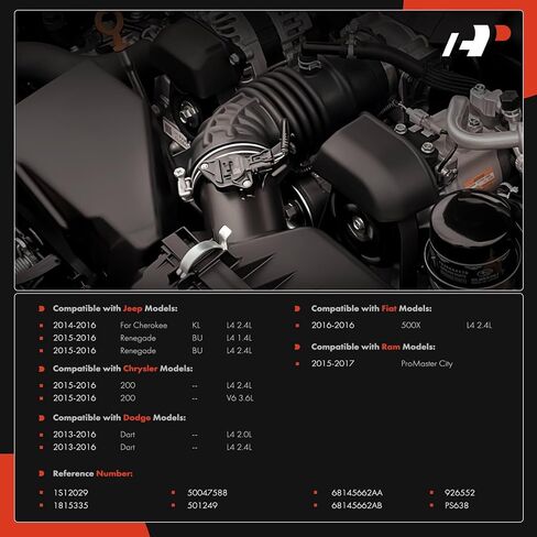مفتاح ضغط زيت المحرك A-premium [3 دبابيس] متوافق مع Jeep Cherokee 2014-2016 و Renegade 2015-2016 & Chrysler 200 2015-2016 & Dodge Dart 2013-2016 & Fiat 500x 2016 & Ram Promaster City in Kuwait