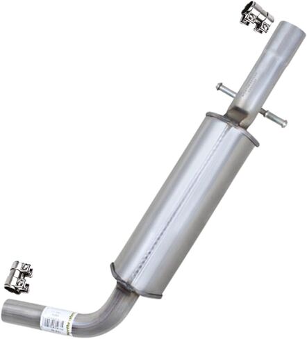 Northeastern Exhaust | Stainless Steel Exhaust Resonator Pipe Compatible for Volkswagen Jetta 2000-2005 2.0L | Volkswagen Jetta 1999-2004 1.8L | Free Sleeves Included | Automotive Replacement Part in Saudi Arabia