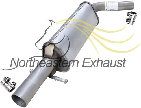 Northeastern Exhaust | Stainless Steel Exhaust Resonator Pipe Compatible for Volkswagen Jetta 2000-2005 2.0L | Volkswagen Jetta 1999-2004 1.8L | Free Sleeves Included | Automotive Replacement Part in Saudi Arabia
