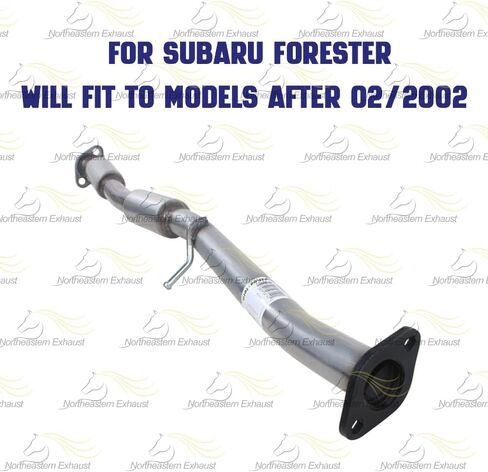 Northeastern Exhaust | Stainless Steel Resonator Pipe Compatible for Subaru Forester 2002-2005 | Subaru Impreza 2002-2005 2.5L | Free Gaskets and Spring Bolt Kit Included in Saudi Arabia