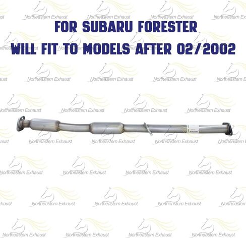 Northeastern Exhaust | Stainless Steel Resonator Pipe Compatible for Subaru Forester 2002-2005 | Subaru Impreza 2002-2005 2.5L | Free Gaskets and Spring Bolt Kit Included in Saudi Arabia