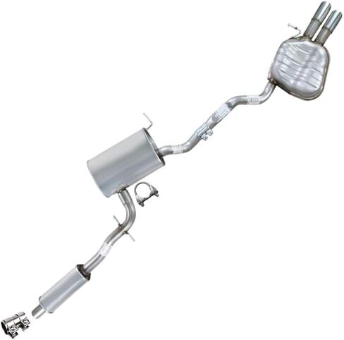 Northeastern Exhaust | Stainless Steel Resonator and Muffler Exhaust Kit Compatible for 2005-2014 VW Jetta 2.5L | Free Clamp, and Sleeve included | Automotive Replacement Part in Saudi Arabia