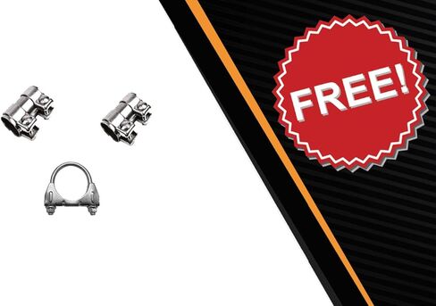 Northeastern Exhaust | Stainless Steel Resonator and Muffler Exhaust Kit Compatible for 2005-2014 VW Jetta 2.5L | Free Clamp, and Sleeve included | Automotive Replacement Part in Saudi Arabia