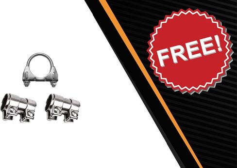 Northeastern Exhaust | Stainless Steel Resonator and Muffler Exhaust Kit Compatible for 2005-2014 VW Jetta 2.5L | Free Clamp, and Sleeve included | Automotive Replacement Part in Saudi Arabia