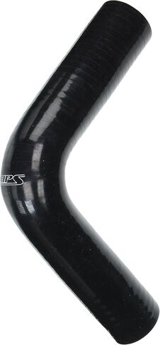 HPS HTSEC90-138-BLK السيليكون عالية درجة الحرارة 40 ply معززة 90 درجة خرطوم المرفق المرفق ، 75 PSI الحد الأقصى للضغط ، 4 "طول الساق على كل جانب ، 1-3/8" معرف ، أسود in Kuwait