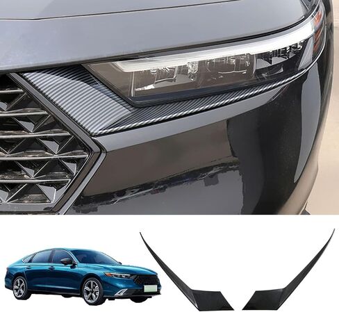 إكسسوارات السيارات الأمامية غطاء الجفن الأمامي تغطية خارجية مناسبة ل Honda Accord 11th 2023 2024 2025 2pcs ABS style chrome in Kuwait