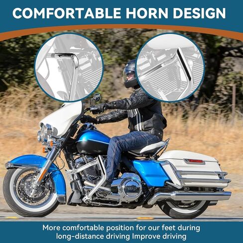 حارس محرك Bar Bar Struckcle ، حماية حارس محرك الطريق السريع 1.3 "Harley Davidson Road King Street Glide Electra Glide 2009-2023 (Silver) in Kuwait