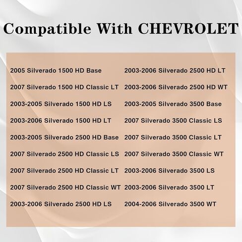 CarPartsDepot Front Grille (w/o Molding Trim) Compatible With 2003-2006 Chevy Silverado 1500 HD 2500 HD 3500 &2007 Classic & Chrome Shell With Black Insert Grill in Saudi Arabia