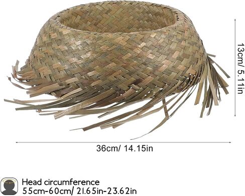 Straw Woven Beach Hat for Sun Protection Sun Hat Lightweight and Breathable for Outdoor Activities Fits Head in Saudi Arabia