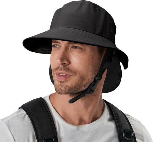 JOYART Surf Hat Bucket Beach Sun Hats with Chin Straps for Surfing Boating Riding Fishing Watersports Men & Women,Wide Brim in Saudi Arabia