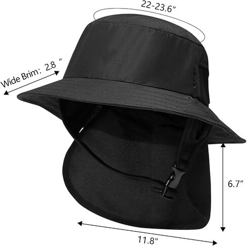 JOYART Surf Hat Bucket Beach Sun Hats with Chin Straps for Surfing Boating Riding Fishing Watersports Men & Women,Wide Brim in Saudi Arabia