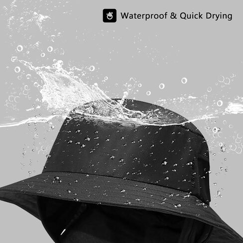 JOYART Surf Hat Bucket Beach Sun Hats with Chin Straps for Surfing Boating Riding Fishing Watersports Men & Women,Wide Brim in Saudi Arabia