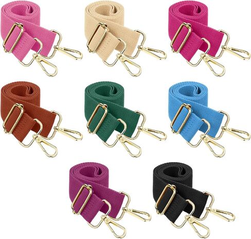 cobee 8 Pcs Wide Purse Straps Replacement, Colorful Solid Color Crossbody Bag Straps Set Adjustable Shoulder Handbag Strap for Women in Saudi Arabia