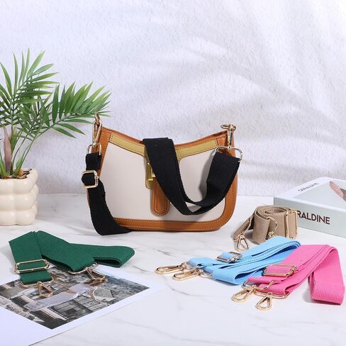 cobee 8 Pcs Wide Purse Straps Replacement, Colorful Solid Color Crossbody Bag Straps Set Adjustable Shoulder Handbag Strap for Women in Saudi Arabia