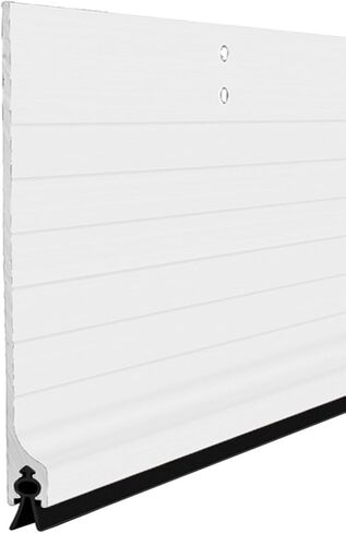 Door Metal Kick Plate Draft Stopper 36 inches Aluminum Mouse Blocker with Rubber Sweep Seal for Stop Under Doors Drafty Cover 3-7/8 inch Gap, 5-1/8"x36" Black in Saudi Arabia