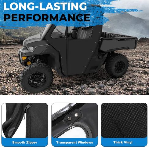 HECASA Soft Cab Enclosure Doors Compatible with 2016-Later Can-Am Defender HD5 HD7 HD8 HD9 HD10 Pro Limited DPS XT XTP XMR 6x6 Mossy Oak 2 Seaters in Saudi Arabia