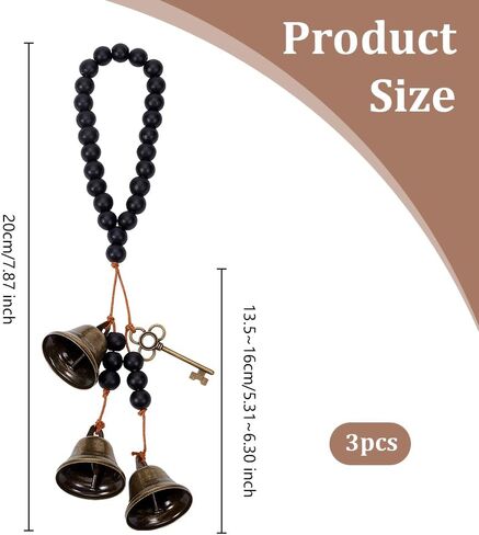 Olycraft 3pcs Witch Bells Protection for Door Knob Witchcraft Bells Witch Bells Door Door Hanger Pagan Bell Decor in Saudi Arabia