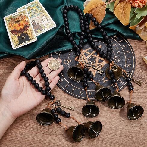 Olycraft 3pcs Witch Bells Protection for Door Knob Witchcraft Bells Witch Bells Door Door Hanger Pagan Bell Decor in Saudi Arabia