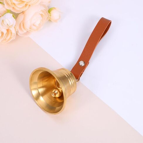 Small Brass Hanging Bell for Door Knob Decoration Gold Brass Bells Vintage Christmas Decor Small Door Chimes When Doors Opens for Home Garden DIY Decor Shopkeepers Bells on Rope Garden Decoration in Saudi Arabia
