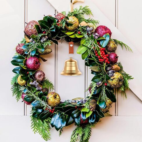 Small Brass Hanging Bell for Door Knob Decoration Gold Brass Bells Vintage Christmas Decor Small Door Chimes When Doors Opens for Home Garden DIY Decor Shopkeepers Bells on Rope Garden Decoration in Saudi Arabia