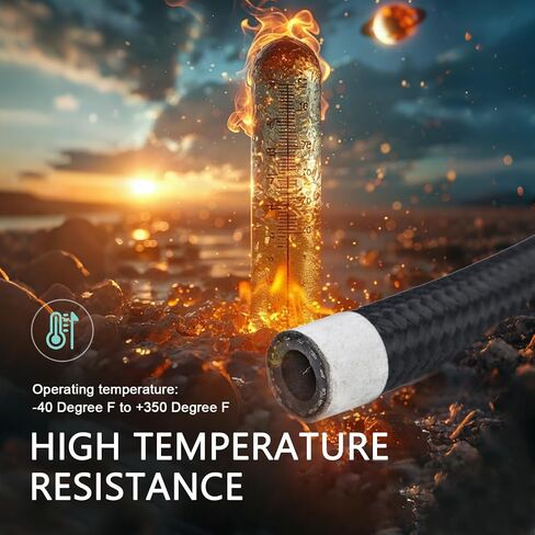 خط الوقود 4AN ، 1/4 بوصة معرف النايلون خراطيم الوقود من نايلون خط الوقود ، خط الوقود المطاطي العالمي لقوارب شاحنات السيارات (3.28 قدم) in Saudi Arabia