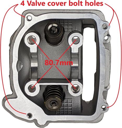 RedCap 170cc GY6 62mm Big Bore Cylinder Head Assembly for Gy6 4-Stroke 170cc 180cc 200cc 1P63QML EFI Engines Compatible with TaoTao Bull 200 TANK 200 57mm Stud Spacing B-Block Valve in Saudi Arabia