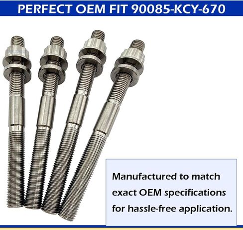 400EX Cylinder Case Studs Titanium متوافق مع Honda TRX400EX TRX400X 1999-2014 XR400R 1996-2004 OEM# 90085-KCY-670 in Kuwait