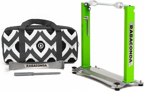 Rabaconda Motorcycle Wheel Balancer Stand-محمولة ، متينة ، وسهلة الاستخدام لتوازن الإطارات المثالي ، تشمل أقواس تركيب الحائط لمقاعد البدلاء أو الجدار in Kuwait