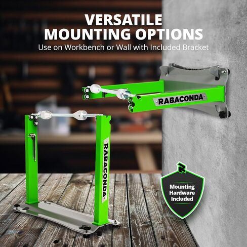 Rabaconda Motorcycle Wheel Balancer Stand-محمولة ، متينة ، وسهلة الاستخدام لتوازن الإطارات المثالي ، تشمل أقواس تركيب الحائط لمقاعد البدلاء أو الجدار in Kuwait