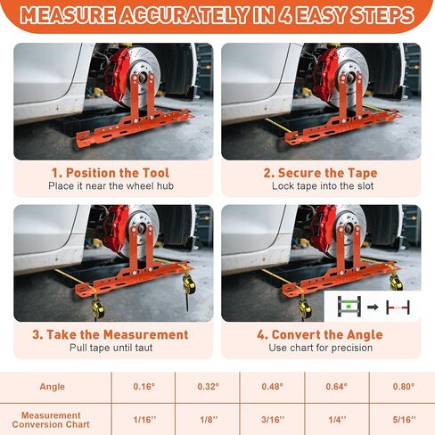 مجموعة أدوات محاذاة العجلات مع 2 شريطة قياس - لوحات لاختصار الثقيلة ، وأدوات محاذاة السيارات للسيارة ، والشاحنات ، وسيارات الدفع الرباعي - أداة محاذاة الحدبة لقياس إصبع القدم عجلات in Kuwait