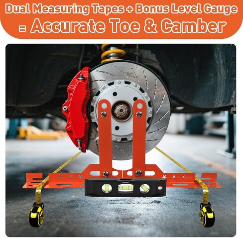 مجموعة أدوات محاذاة العجلات مع 2 شريطة قياس - لوحات لاختصار الثقيلة ، وأدوات محاذاة السيارات للسيارة ، والشاحنات ، وسيارات الدفع الرباعي - أداة محاذاة الحدبة لقياس إصبع القدم عجلات in Kuwait