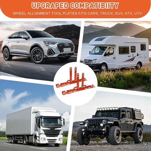 مجموعة أدوات محاذاة العجلات مع 2 شريطة قياس - لوحات لاختصار الثقيلة ، وأدوات محاذاة السيارات للسيارة ، والشاحنات ، وسيارات الدفع الرباعي - أداة محاذاة الحدبة لقياس إصبع القدم عجلات in Kuwait