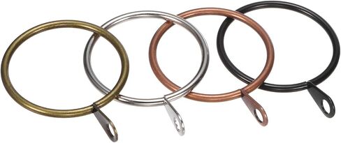 40-Pack Silver Curtain Rings with Eyelet, Rustproof Metal Rings for Curtain Rods, 1 Inch Interior Diameter Drapery Rings for Hanging Drapes/Hats/Towels in Saudi Arabia