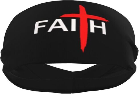 Jesus Christian Faith Cross Sports Headbands for Men Women, Moisture Wicking Workout Headband, Sweatband for Running,Cycling,Football,Yoga—12 in Saudi Arabia