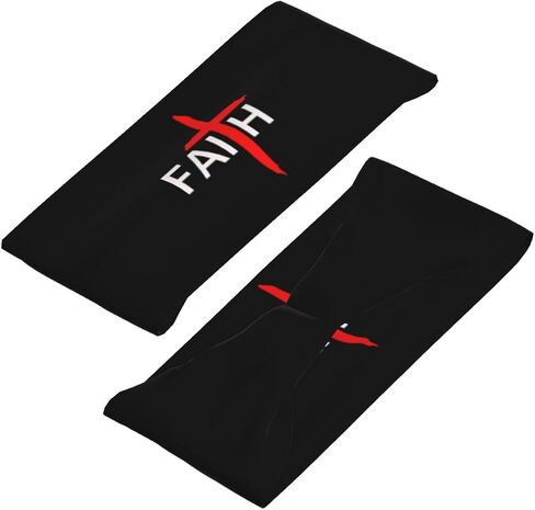 Jesus Christian Faith Cross Sports Headbands for Men Women, Moisture Wicking Workout Headband, Sweatband for Running,Cycling,Football,Yoga—12 in Saudi Arabia