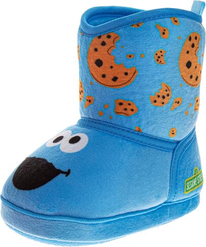 Sesame Street Slippers for Girls and Boys-Elmo Cookie Monster Big Bird Slipper Boots Warm Fluffy Shoes (الأحجام: 3-4 طفل رضيع / 5-10 طفل) in Saudi Arabia