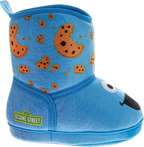 Sesame Street Slippers for Girls and Boys-Elmo Cookie Monster Big Bird Slipper Boots Warm Fluffy Shoes (الأحجام: 3-4 طفل رضيع / 5-10 طفل) in Saudi Arabia