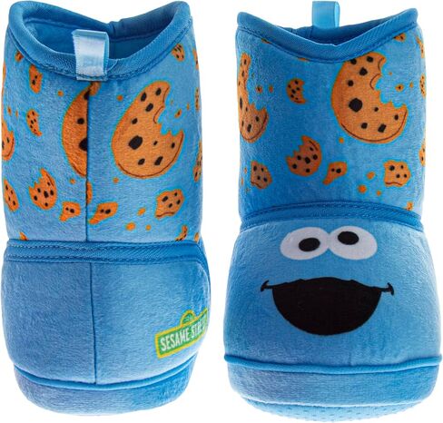 Sesame Street Slippers for Girls and Boys-Elmo Cookie Monster Big Bird Slipper Boots Warm Fluffy Shoes (الأحجام: 3-4 طفل رضيع / 5-10 طفل) in Saudi Arabia