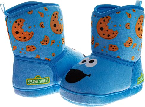 Sesame Street Slippers for Girls and Boys-Elmo Cookie Monster Big Bird Slipper Boots Warm Fluffy Shoes (الأحجام: 3-4 طفل رضيع / 5-10 طفل) in Saudi Arabia